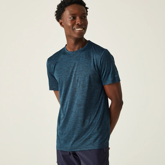 Regatta Mens Fingal Edition Marl T-Shirt Moroccan Blue