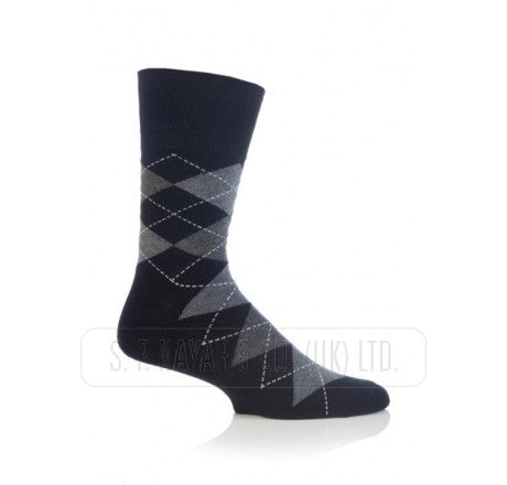 Mens Gentle Grip Non Elastic 3 Pair Pack Socks 6-11 SOMRJ39H3 Black Mix