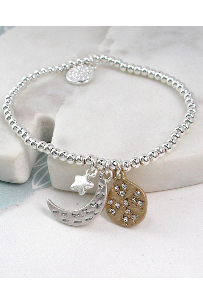 POM Peace Of Mind Crescent Moon, Star and Disc Bracelet 03033