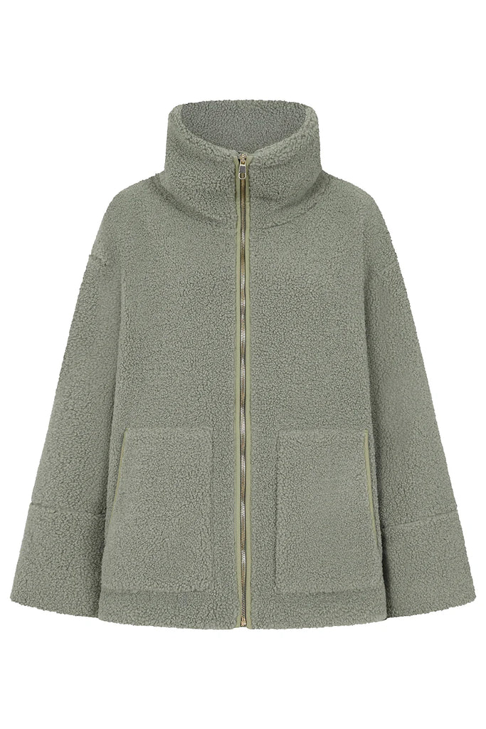 Alice Collins Leah Boucle Jacket Sage