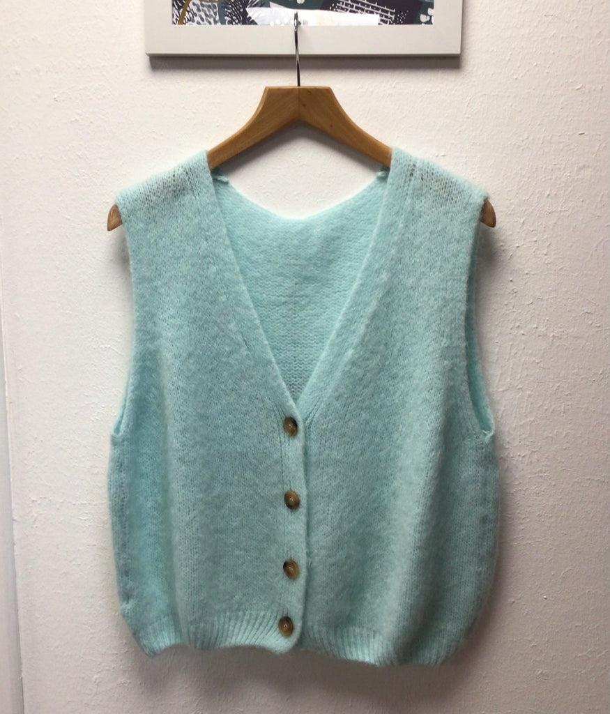 Colette Mohair Button Down Tank Top One Size 8-16