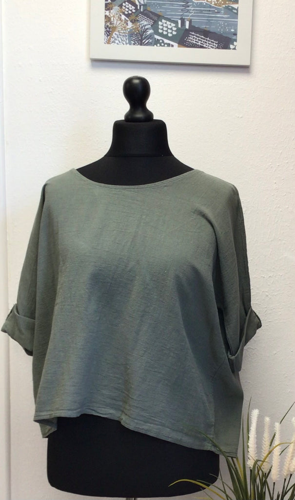 Colette Cotton Scoop Neck Top One Size up to 16