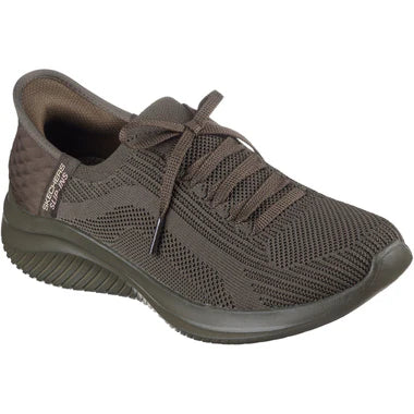 Skechers Slip Ins: 150447 Ultra Flex 3.0-Pure Color Ladies Trainer Olive
