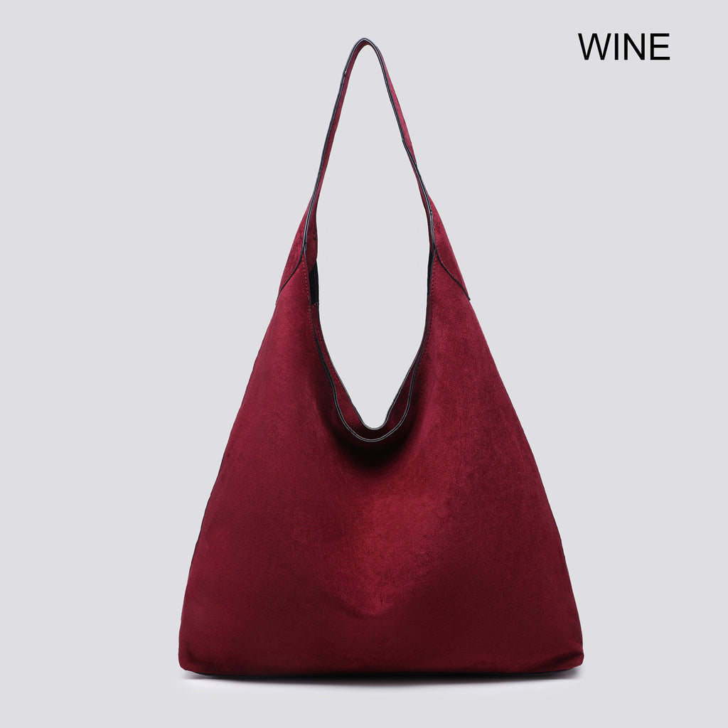 Faux Suede Slouch Hobo Bag 25458