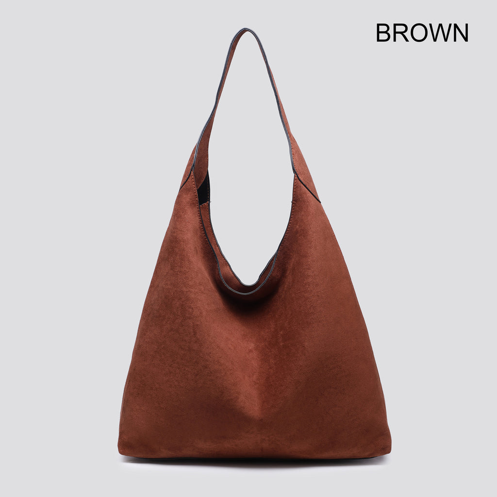 Faux Suede Slouch Hobo Bag 25458