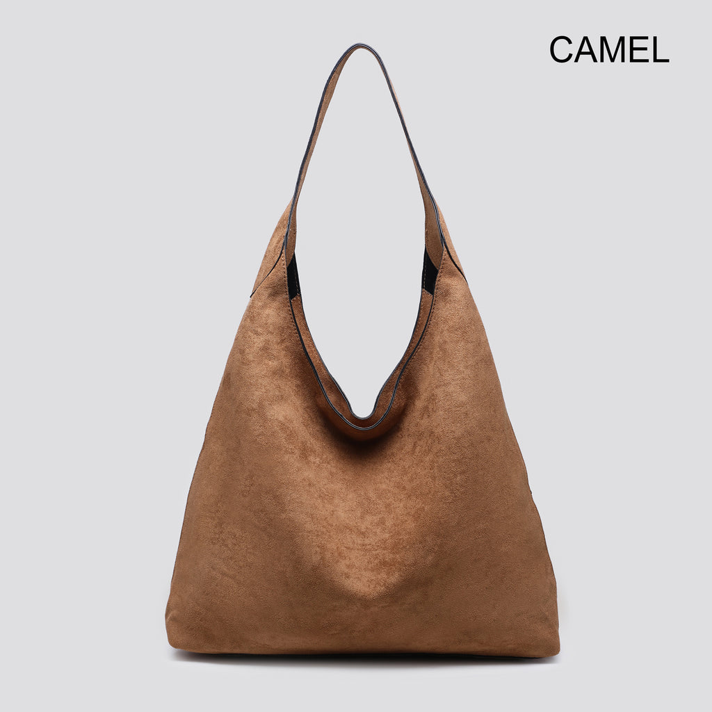 Faux Suede Slouch Hobo Bag 25458