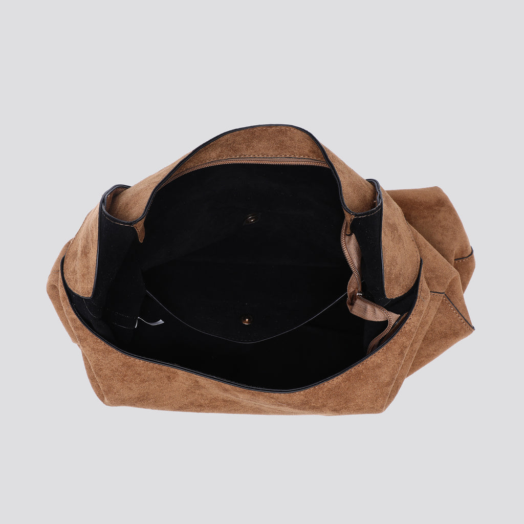 Faux Suede Slouch Hobo Bag 25458