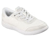 Skechers 114888 Skip Cute Slip Ins: White Canvas Ladies Pump