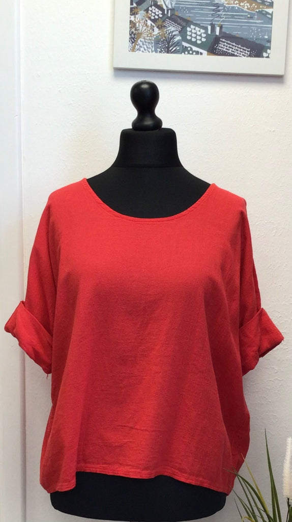 Colette Cotton Scoop Neck Top One Size up to 16