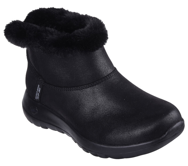 Skechers Slip Ins: 144800 On-The-Go Joy - Cozy Dream Ladies Ankle Boot Black