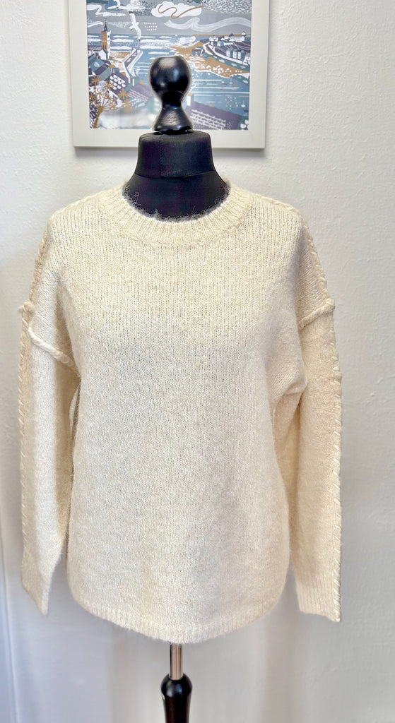 Contrast Stitch Blanket Jumper One Size