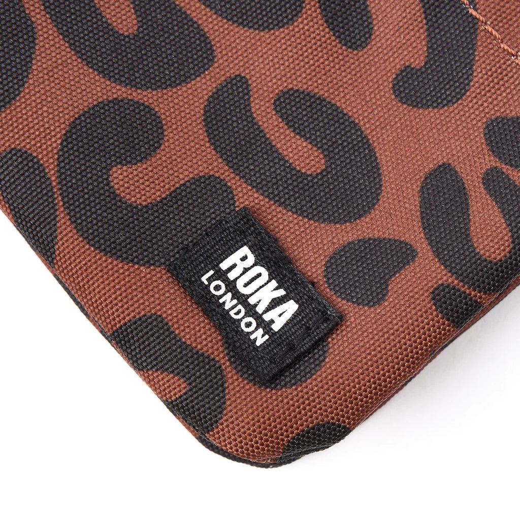 Roka Carnaby Small Canvas Purse Scarlet Leopard