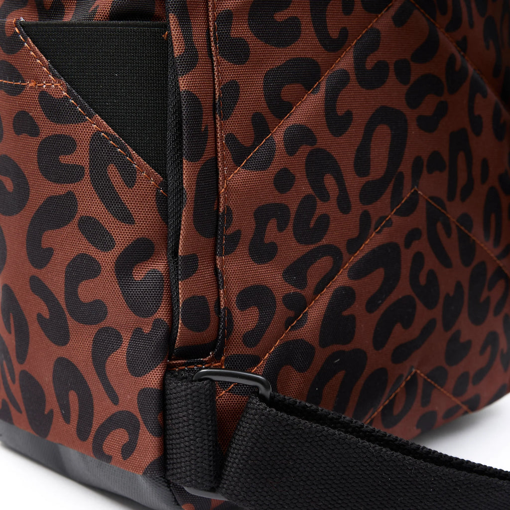 ROKA Canfield B Scarlet Leopard Print Recycled Canvas Backpack Medium