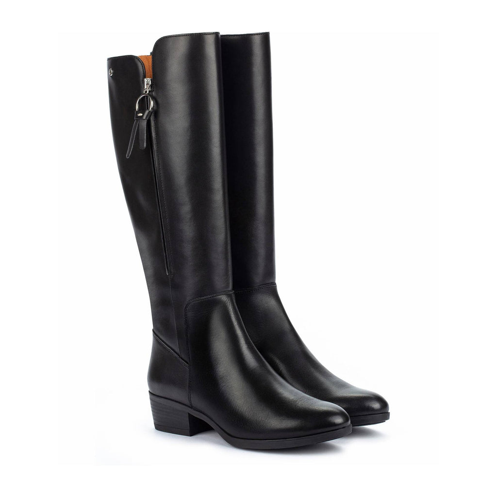 Pikolinos Daroca Ladies Medium Heel Tall Boot Black 9653