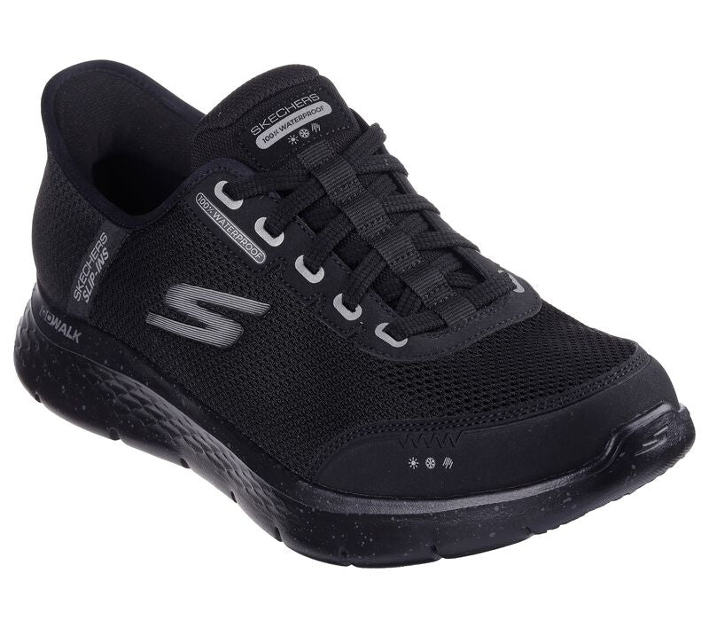 Skechers Slip Ins: 216330 Go Walk Flex-Waterproof Mens Trainer BBK