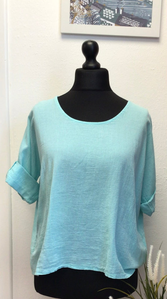 Colette Cotton Scoop Neck Top One Size up to 16