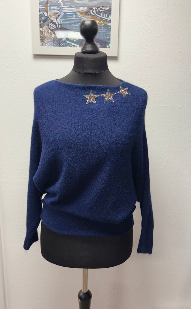 Triple Star Bat Wing Jumper One Size