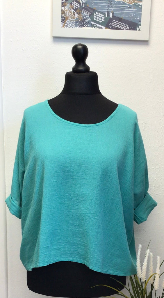 Colette Cotton Scoop Neck Top One Size up to 16