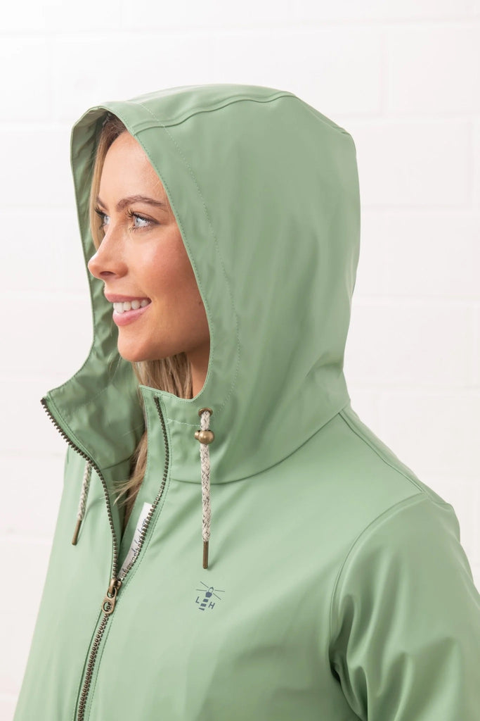 Lighthouse Ladies Lucy Rubberised Waterproof Jacket - Soft Sage