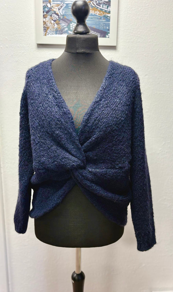 Cross Front Knitted Pullover One Size