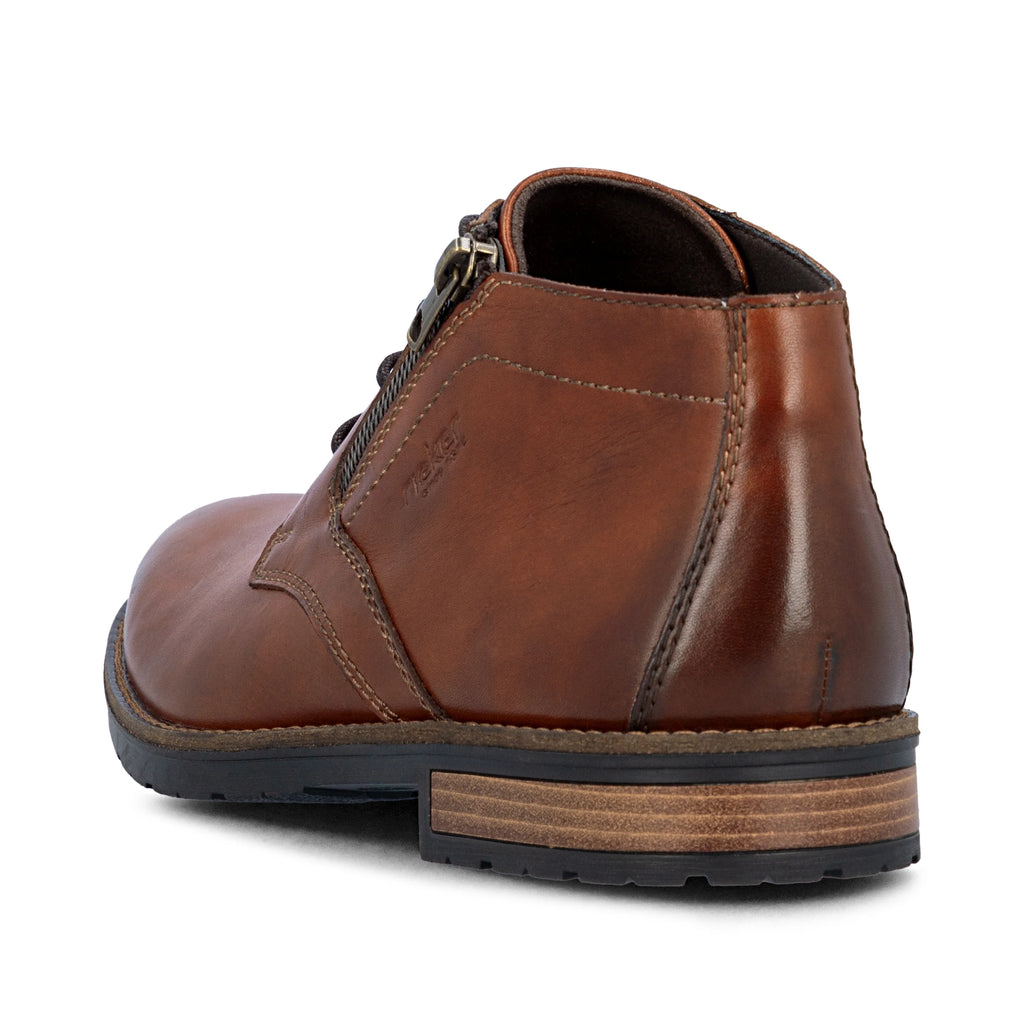 Rieker 14609-24 Mens Lace Up Ankle Boot Tan
