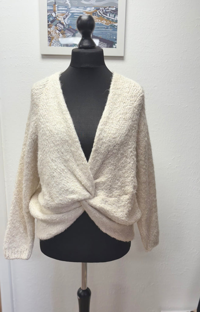 Cross Front Knitted Pullover One Size