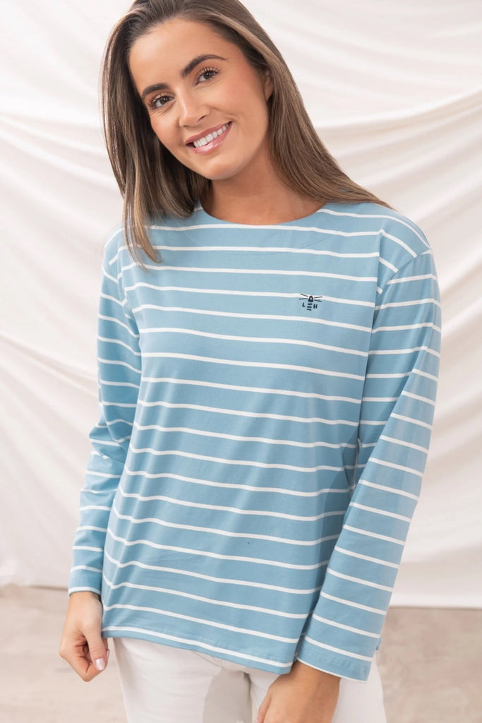 Lighthouse Ladies Causeway II Top - Marine Blue Stripe