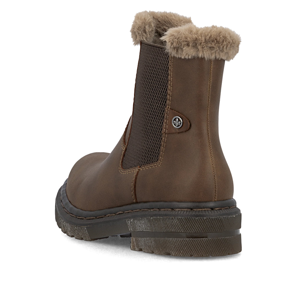 Rieker 78250-22 Ladies Warm lined Ankle Boot Brown