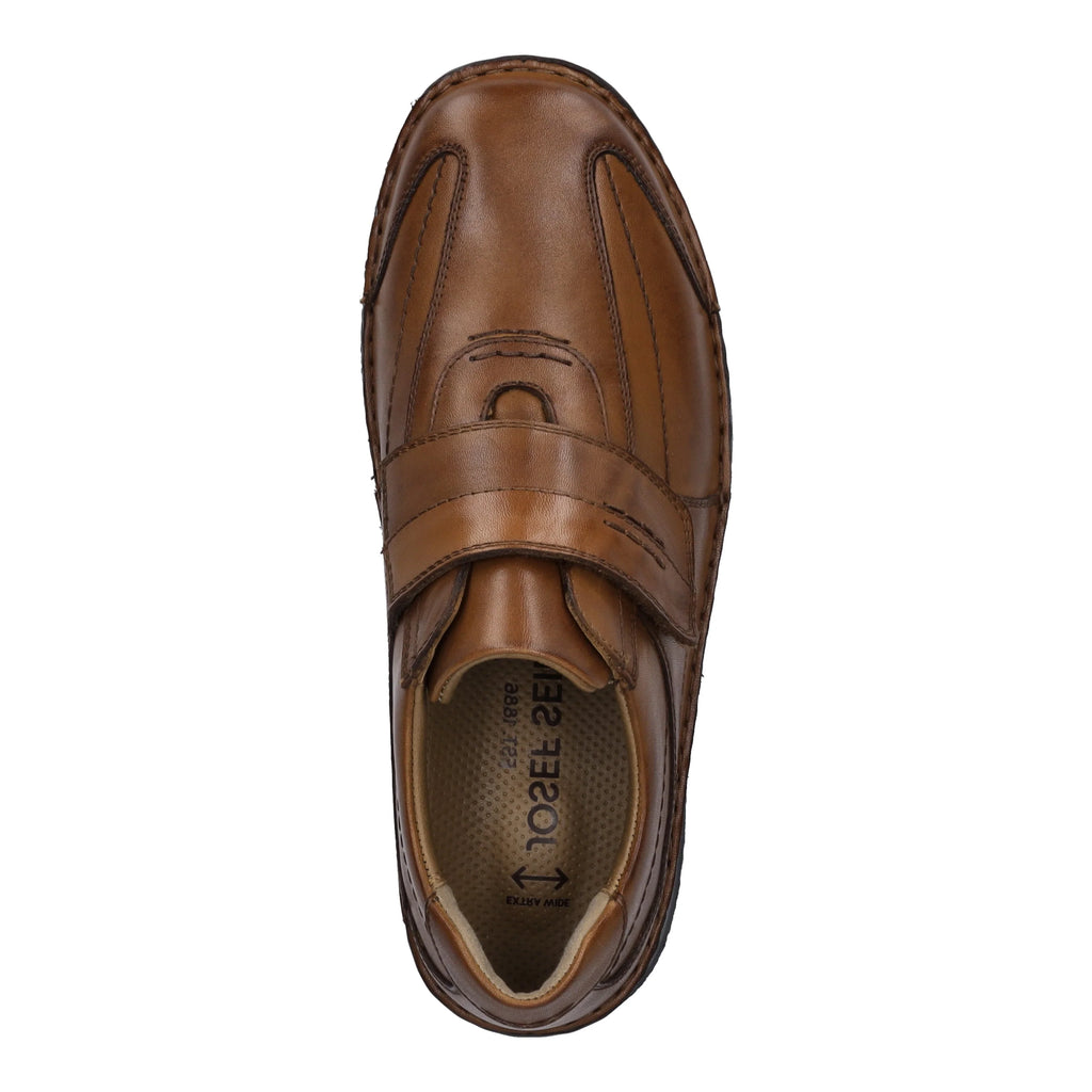 Josef Seibel Alec Wide Fit Touch Fasten Shoe Cognac