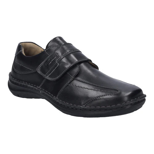 Josef Seibel Anvers 02 Mens Touch Fasten Wide Fit Shoe Black