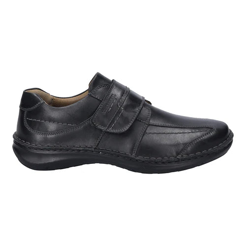 Josef Seibel Anvers 02 Mens Touch Fasten Wide Fit Shoe Black
