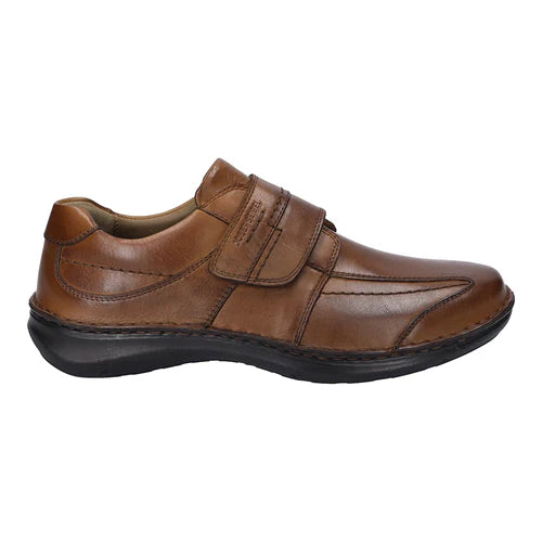 Josef Seibel Anvers 02 Mens Touch Fasten Wide Fit Shoe Cognac