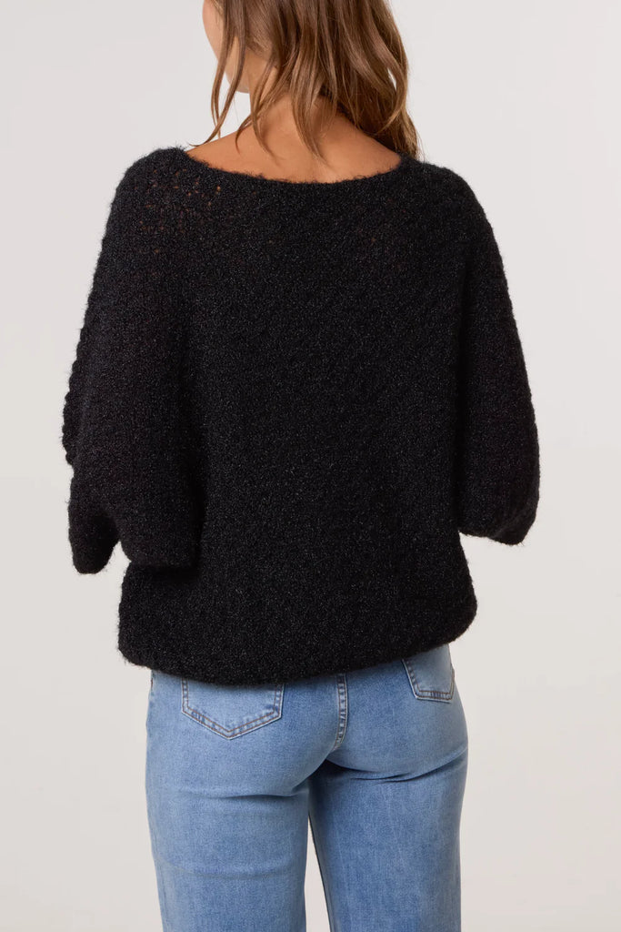 Pointelle Knit 3/4 Sleeve Jumper