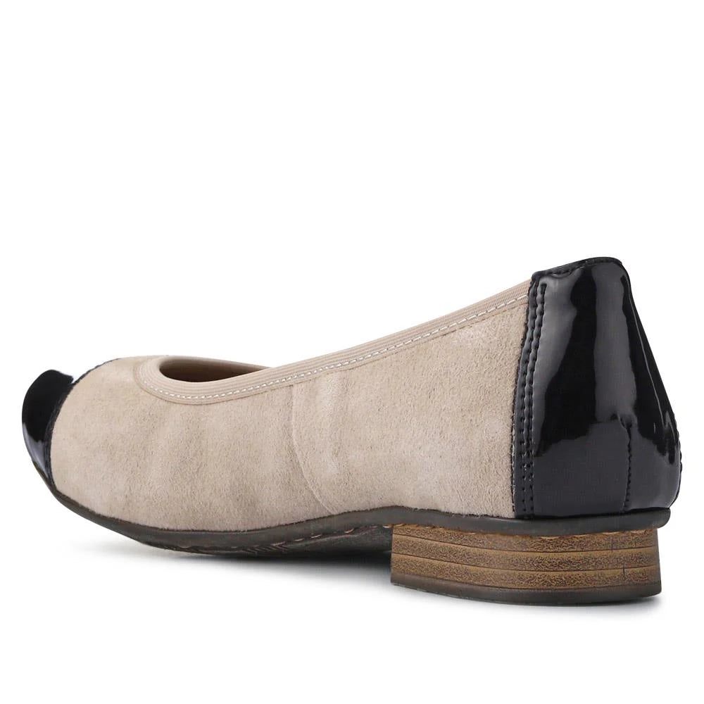 Rieker 51998-60 Ladies Slip On Pump Black/Iceberg