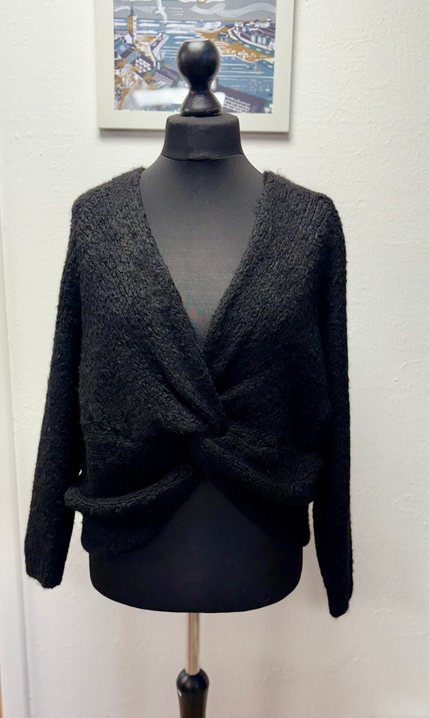 Cross Front Knitted Pullover One Size