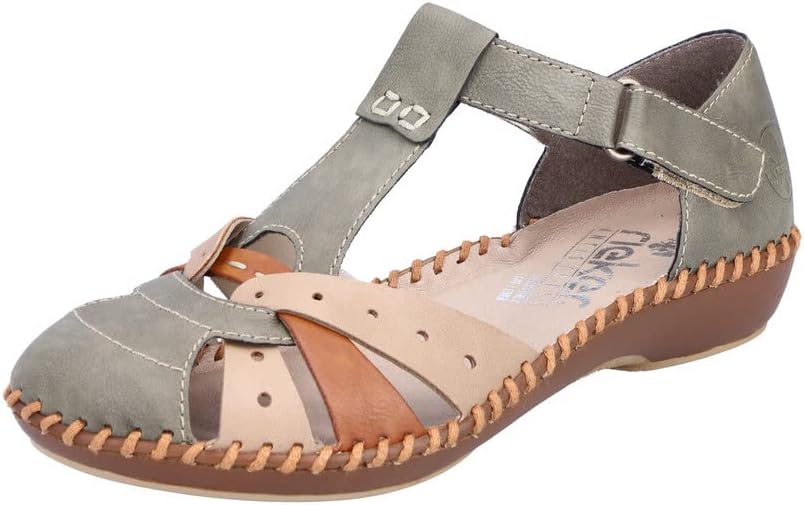 Rieker M1655-54 Ladies Summer Shoe Olive/Multi