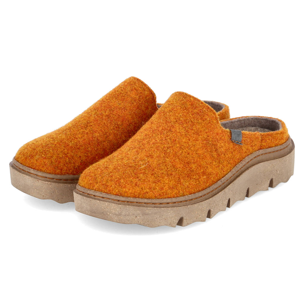 Josef Seibel Carmaux 01 ladies chunky sole mule slipper - Orange