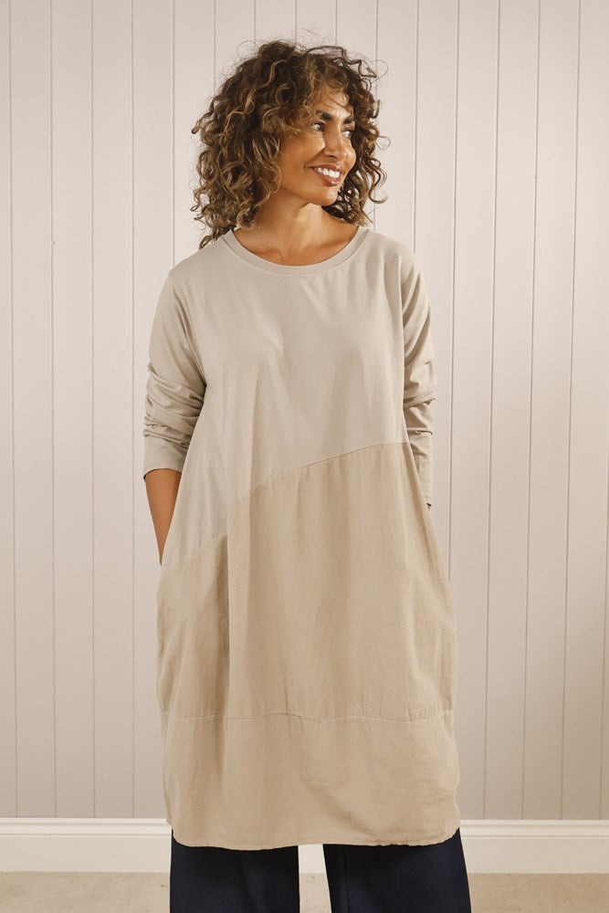 Goose Island Jersey/Cord Dress One Size