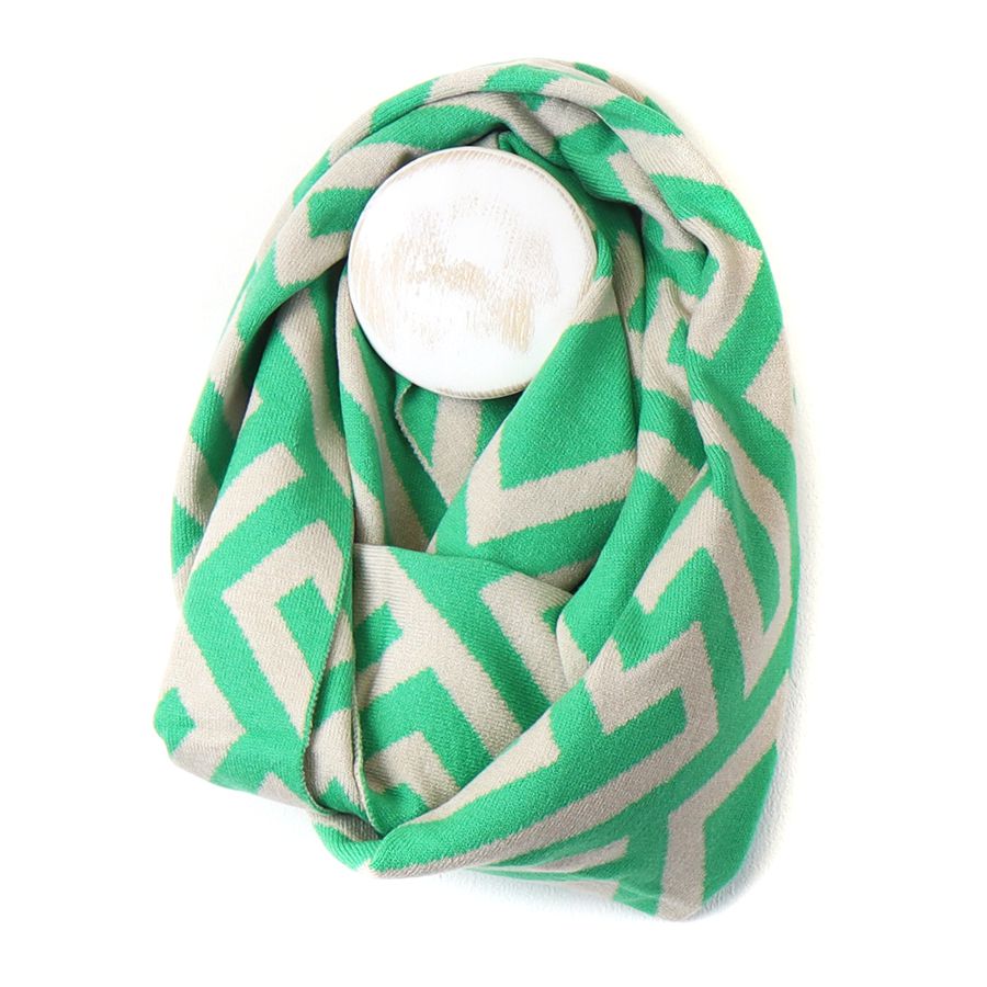 POM Jade Mix Geometric Recycled Snood 52704