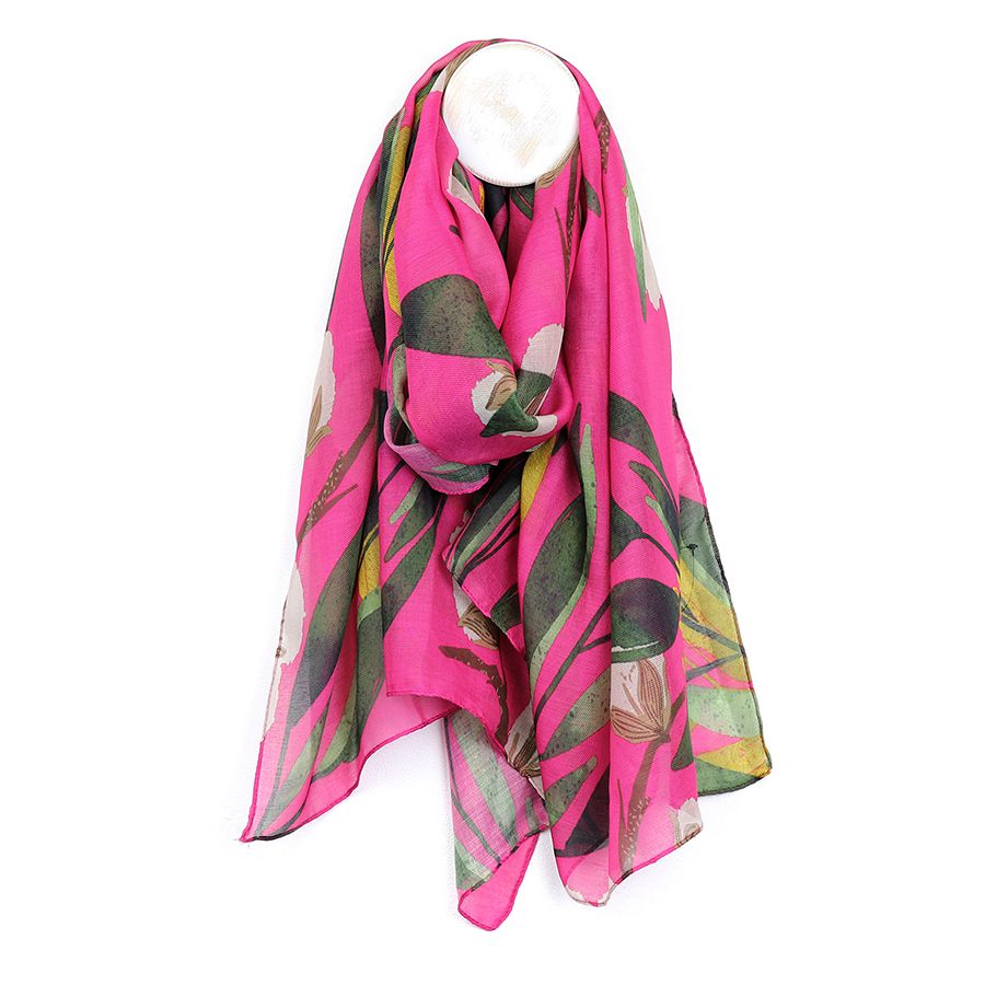 POM Recycled Pink Botanical Scarf 52796