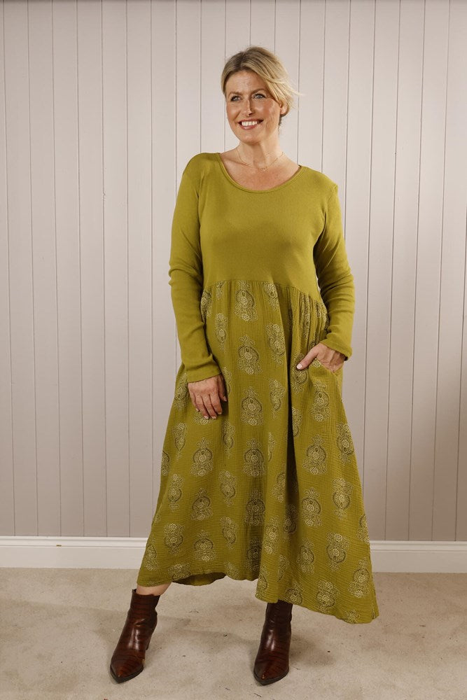 Goose Island Cotton Mono Print Venus Dress One Size