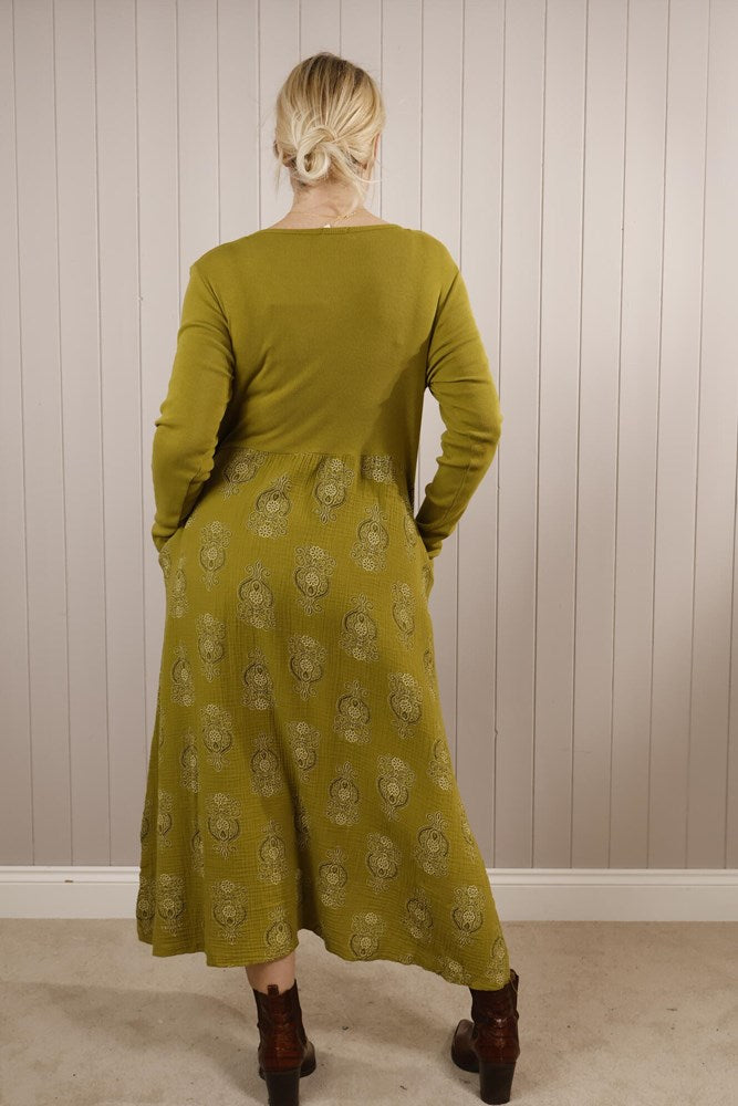 Goose Island Cotton Mono Print Venus Dress One Size