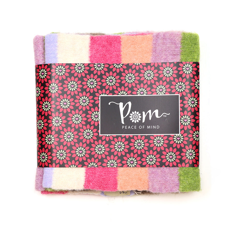 POM Classic mauve mix stripe scarf 53048