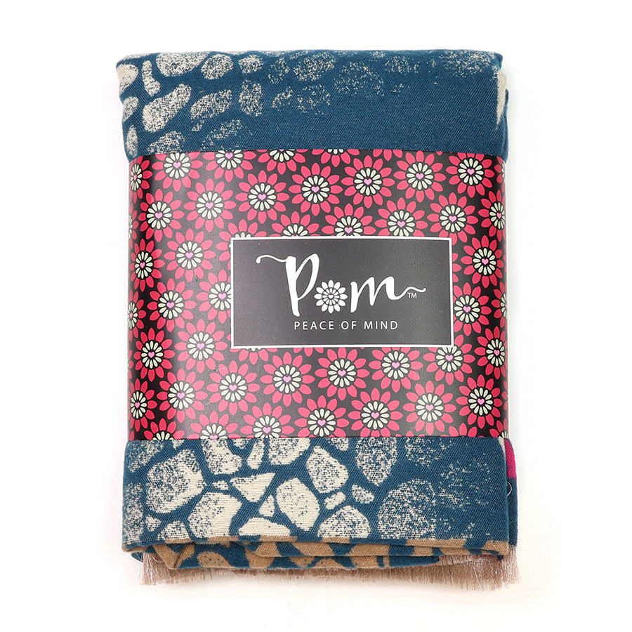 POM Blue and pink mix multi animal print scarf 53059