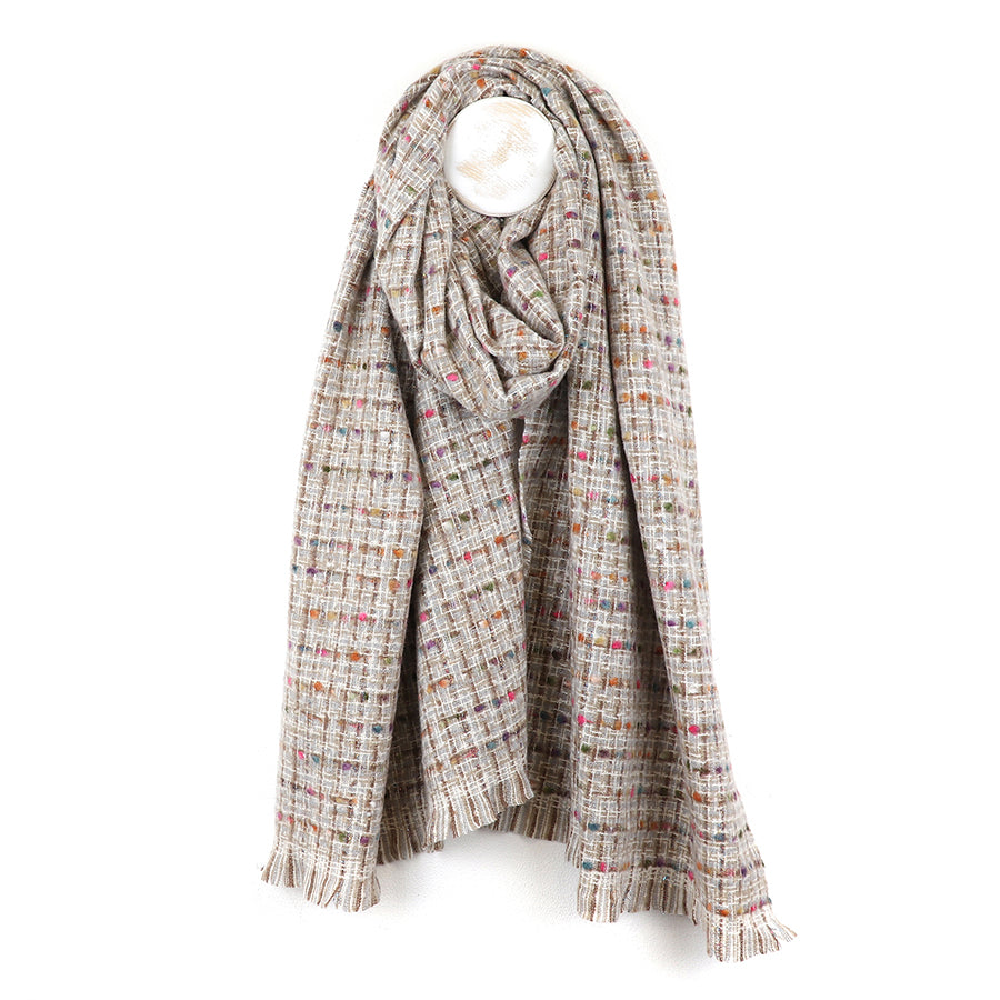 POM Soft mix woven texture scarf 53062