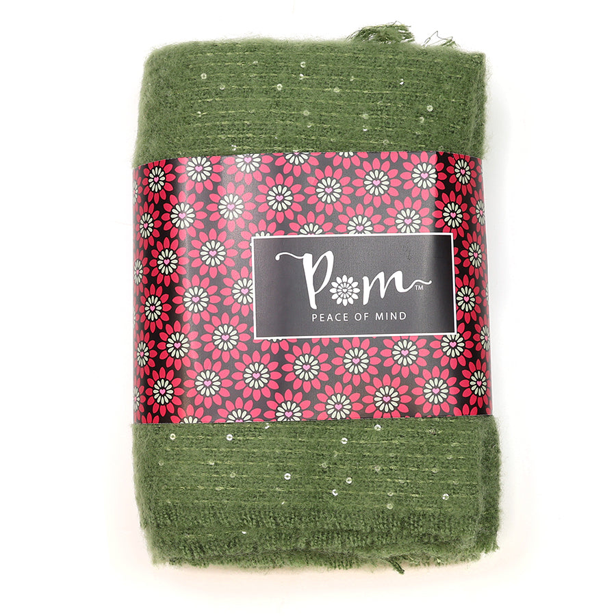 POM Khaki scarf with sequin detail 53086