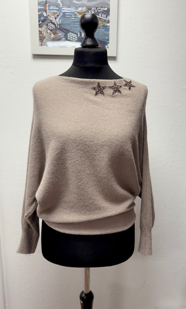 Triple Star Bat Wing Jumper One Size