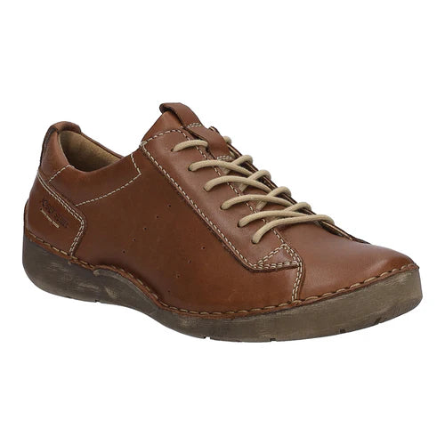 Josef Seibel Fergey 56 Ladies Lace Up Shoe Cognac