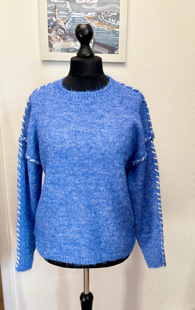 Contrast Stitch Blanket Jumper One Size