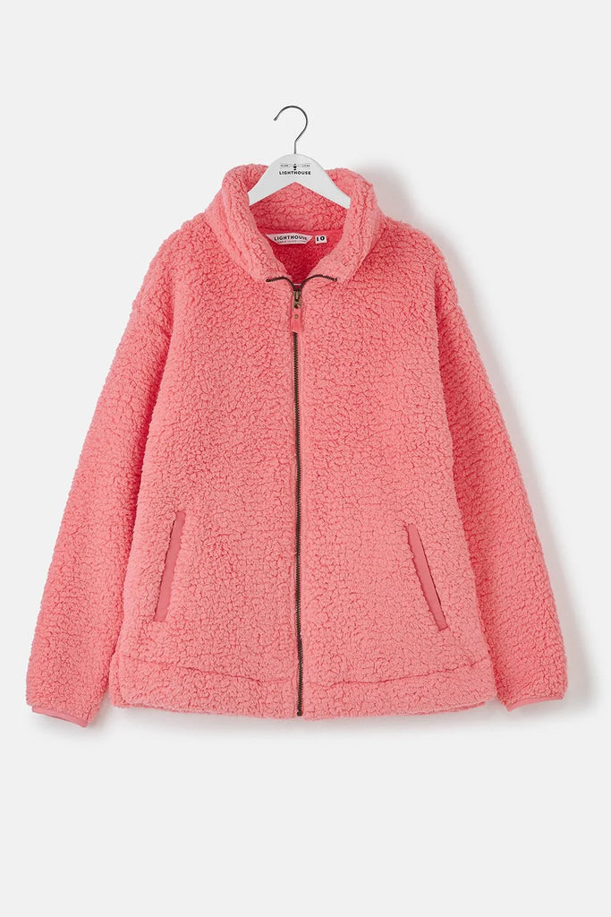 Lighthouse Ladies 'Seashell' Sherpa Fleece - Sugar Coral